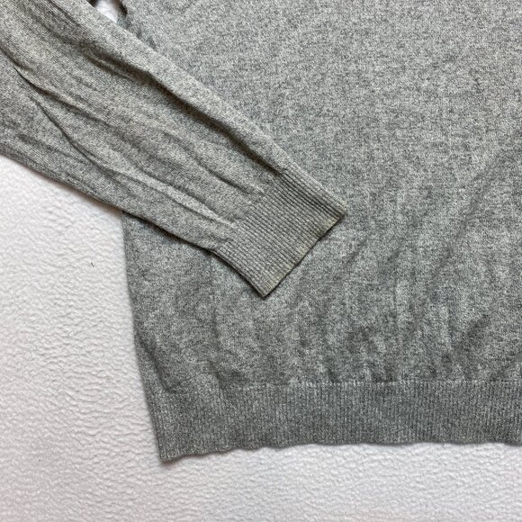 Banana Republic Sweater Mens L Gray Long Sleeve Heather Cotton Cashmere Blend - Picture 5 of 13